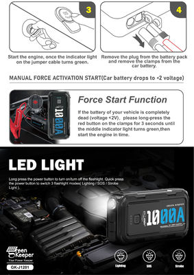 Notfall-Auto-Sprungstarter mit Taschenlampe 3 in 1