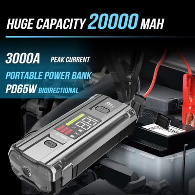 Multifunktionale 4 In 1 Notfall PD 65W 3000A Spitzenstrom Batterie Booster Power Bank Sprungstarter
