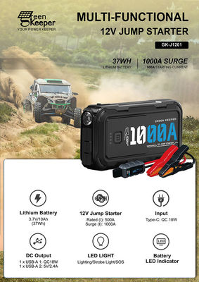 Multi-Funktion Telefon Power Auto Notfall Sprung Starter mit Taschenlampe und USB-Ausgang