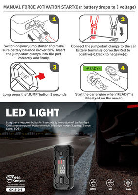 20000mah Portable Jump Starter Pack Utrai Booster 1500A mit LED-Licht für Notfälle