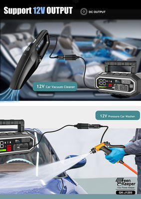 Tragbare Autobatterie Sprungstarter 12V 24000mAh 2000A Mehrfunktions-LED-Lichtstrombank