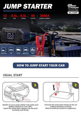 Jump Start Autos jederzeit überall mit diesem tragbaren Jump Starter und Reifen aufblaser