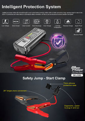 Auto Notfallbatterie J1203 Peak 3000A 20000mAh Boost Jump Starter für Fahrzeuge mit 8,0L