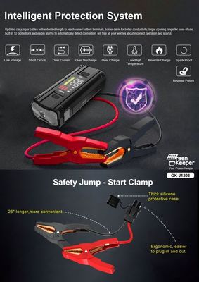 Autobatterie Sprungstarter UltraSafe Superkondensator 3000A Powerbank für Fahrzeuge LKW