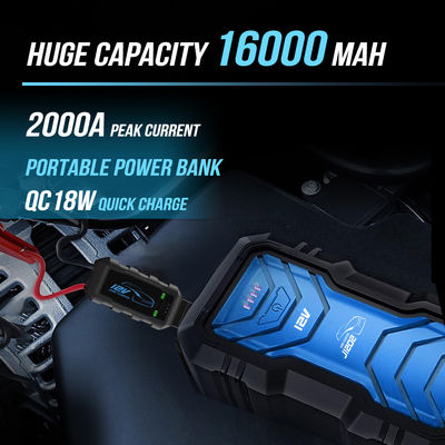 Hochentladung 2000A Batterie Booster Pack mit multifunktionaler USB-A-Ladeausgang