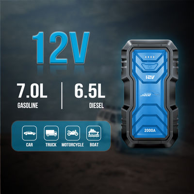 USB2 5V/2.1A Ausgang UltraSafe 2000A Jump Starter Power Bank für Motorradfahrzeuge