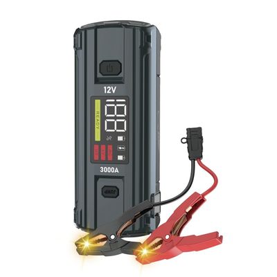 LCD-Bildschirm-Funktion UltraSafe 12V 24V 3000A Batterie-Booster-Pack für den Auto-Start