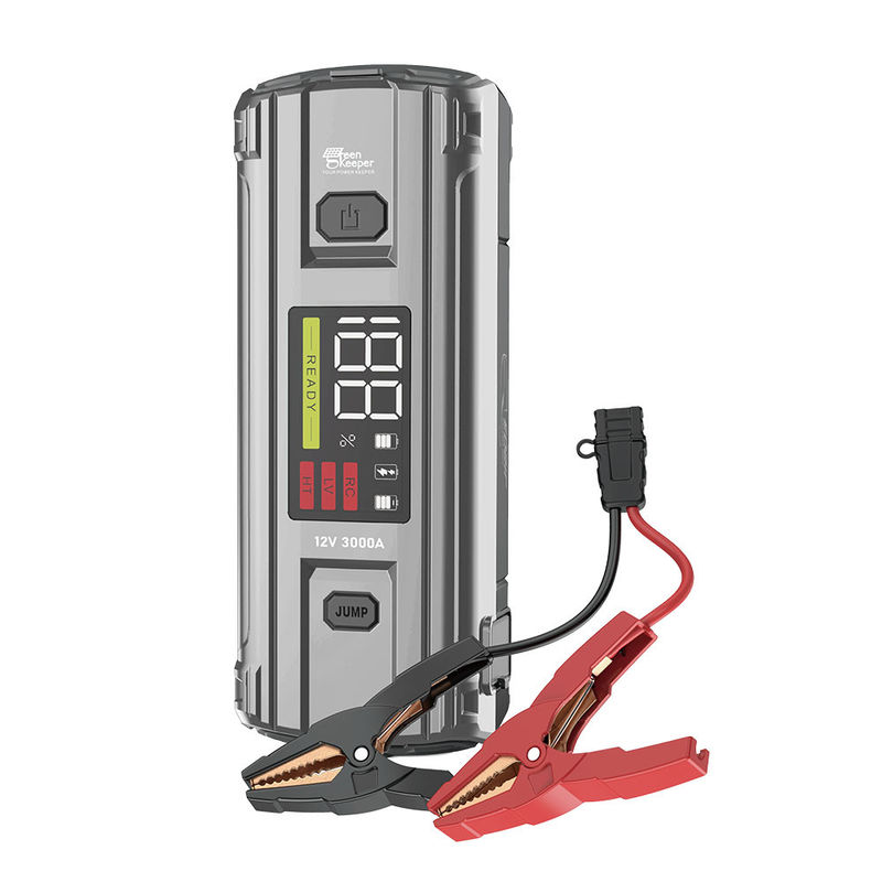 Green Keeper 2024 3000A 12V Portable Jump Starter 20000mAh/74Wh Kapazität intelligente Klemmen