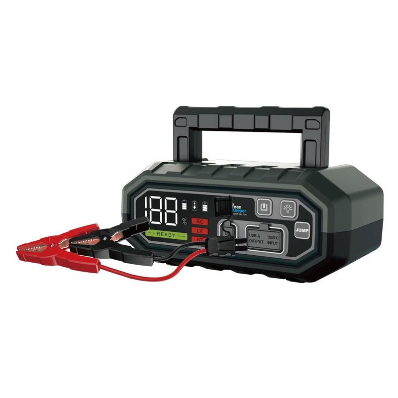 GreenKeeper UltraSafe Hochentladung 4000A Beste Autobatterie Sprungstarter für Fahrzeuge Lkw Auto